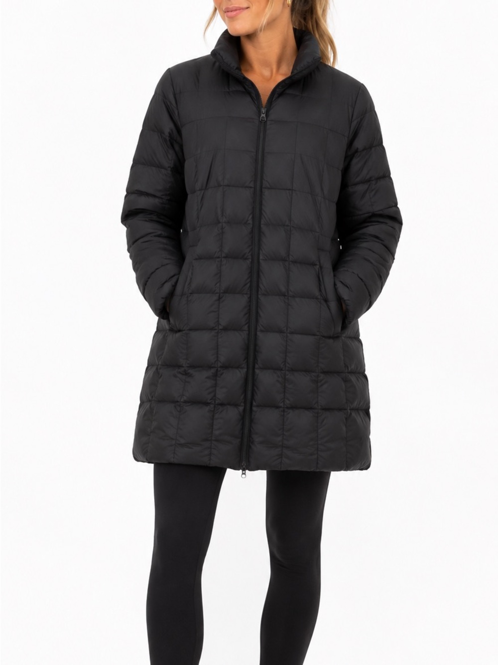 Lands' End Size Large Black Down Puffer Jacket